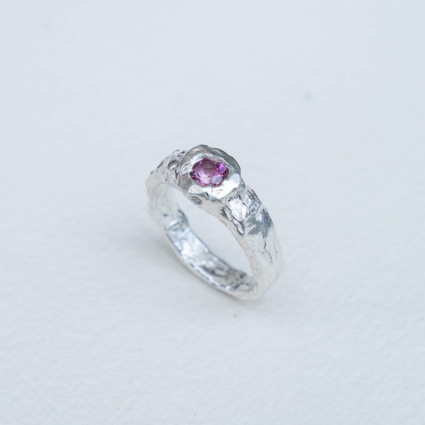 Anillo de Lava topacio rosa