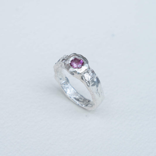 Anillo de Lava topacio rosa